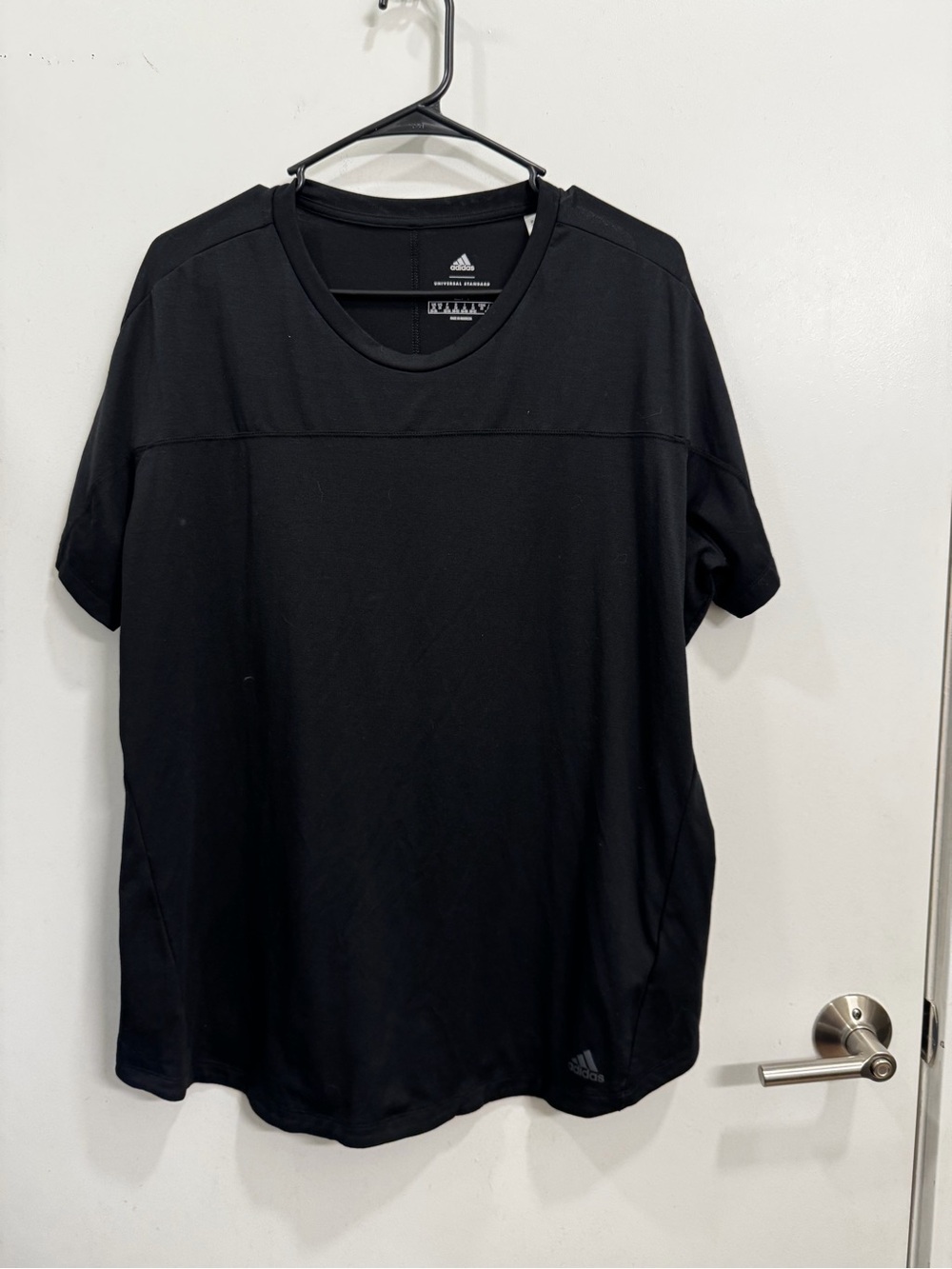 adidas Black Short Sleeve Athletic Crew Neck Tee